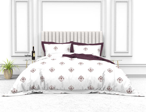 Tuscan Summer 100% Cotton King Size Bedsheet with 2 Pillow Covers -1